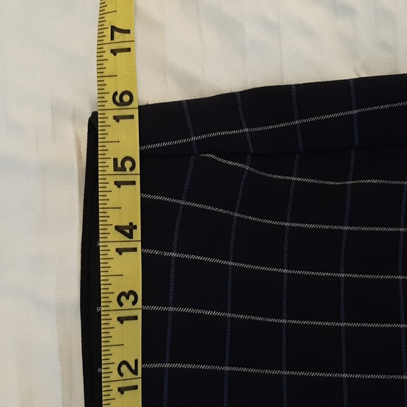 Navy&white windowpane skirt - Picture 7 of 8